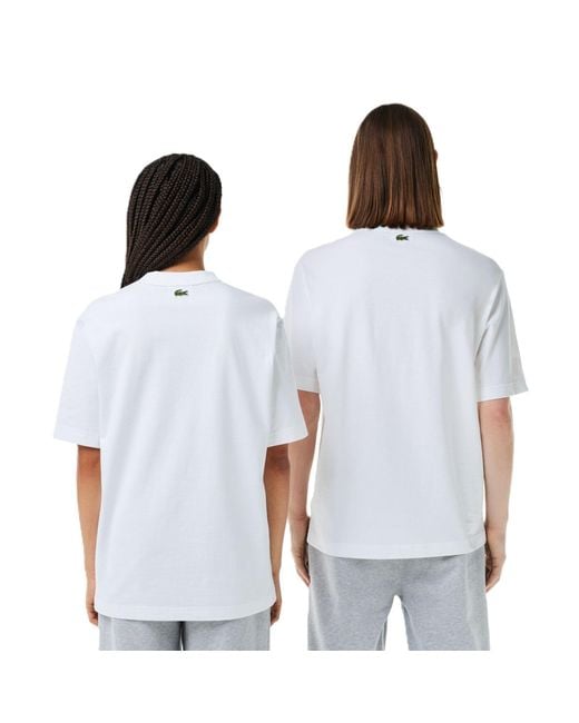 Lacoste White Croc Logo T-Shirt