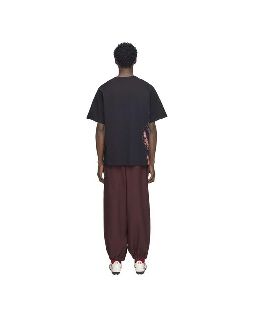 Y-3 Black Yaksha Graphic Short Sleeve Tee for men