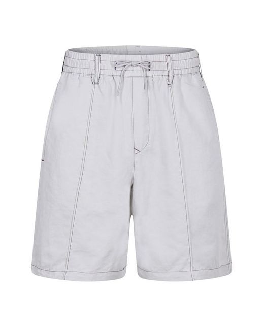 Emporio Armani Blue Emporio Linen Shorts Sn42 for men