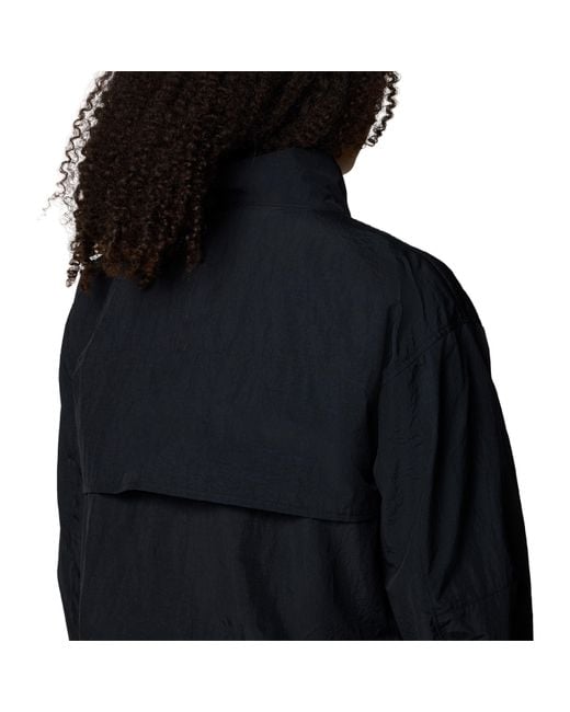 Columbia Black Paracutie Cropped Cargo Windbreaker