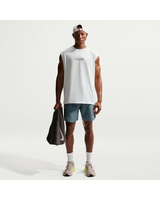 Nike Blue Miler 7 Performance Running Shorts for men