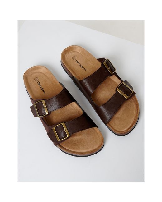 Threadbare Brown Atticus Flat Sandal for men