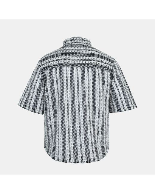 Firetrap Pink Short-Sleeve Patterned Shirt for men