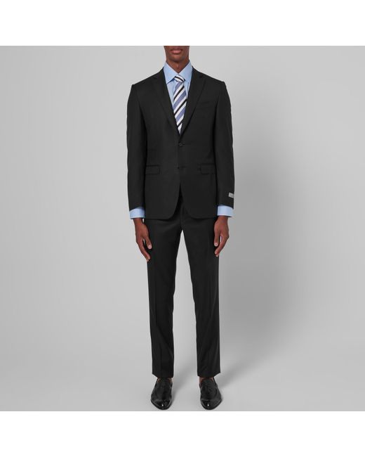 Canali Black Milano Two Piece Suit for men