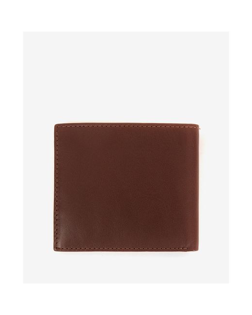 Barbour Brown Colwell Leather Billfold Wallet for men