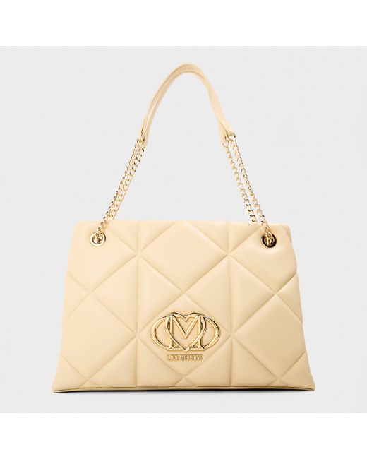 Love Moschino Natural Lm Quilt Tote Ld61
