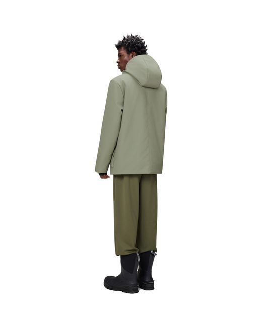 Rains Green Nome Waterproof Insulated Hooded Parka for men
