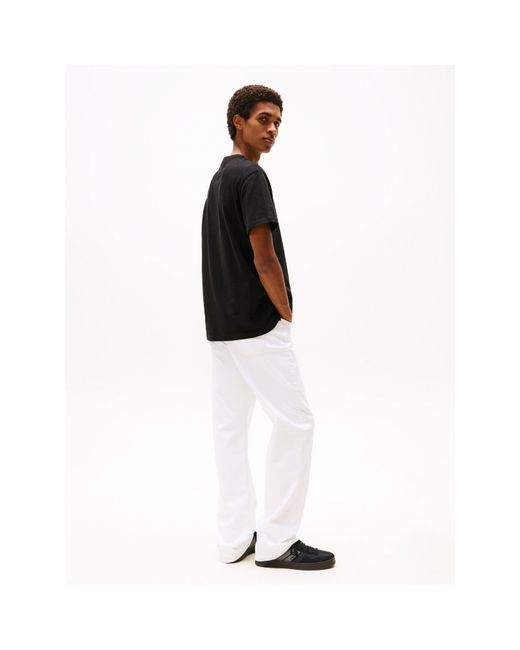 Tommy Hilfiger Black Classic Tommy Small Badge T Shirt for men
