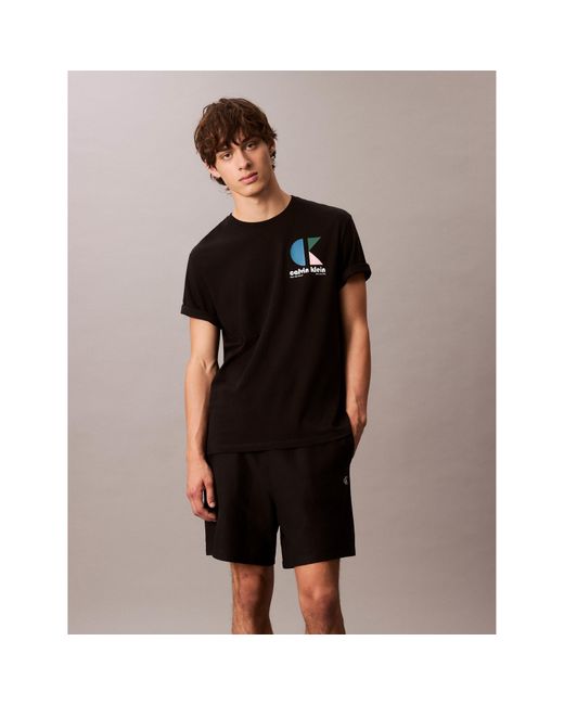 Calvin Klein Black Graphic Logo T-Shirt for men