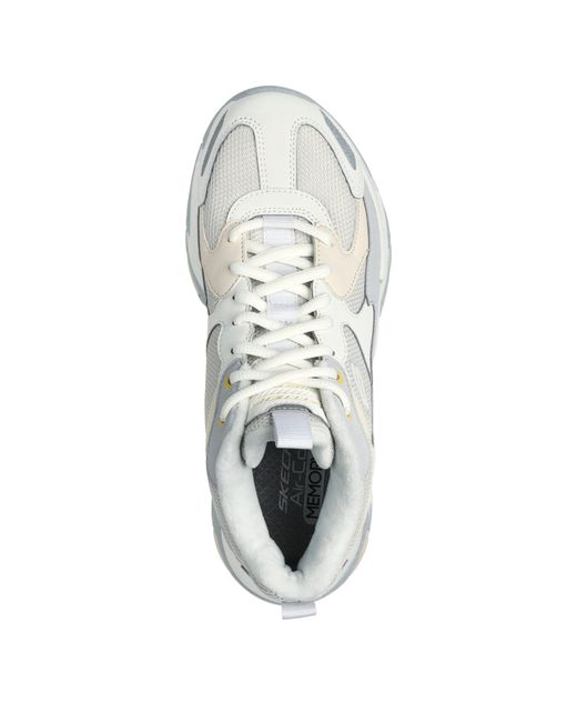 Skechers White Staminav3 Classic Low-Top Trainers