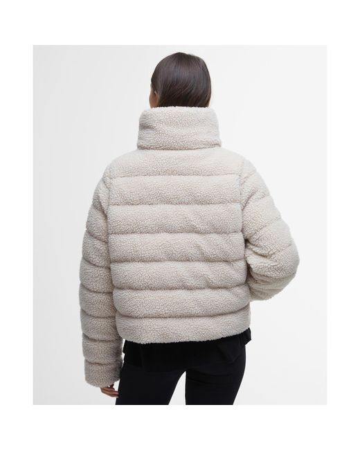 Barbour Gray Fleece Quilted Jacket