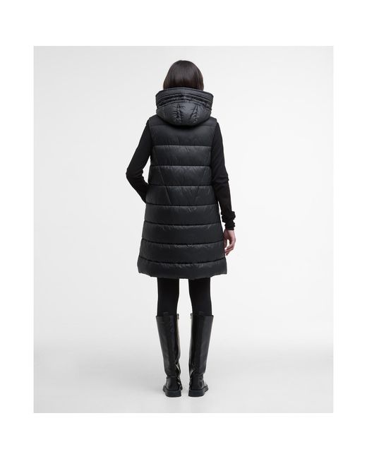 Barbour Black Cecilla Funnel Neck Full Zip Sleeveless Gilet
