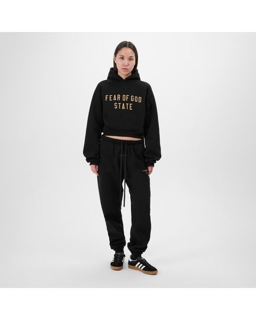 Fear Of God Black Heavy Fleece State Hoodie