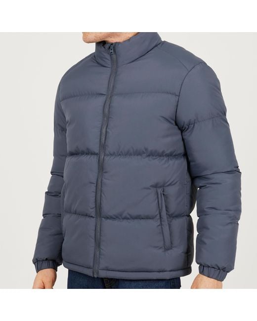 Brave Soul Blue Padded Medium Puffer Jacket for men
