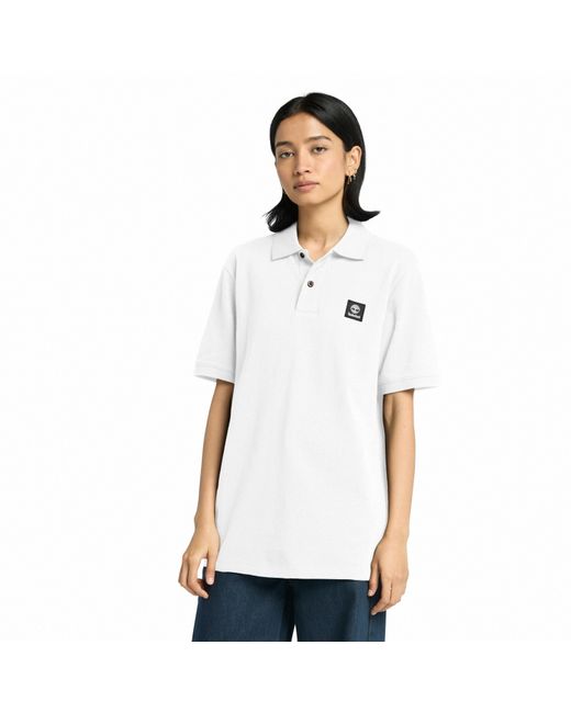 Timberland White Short Sleeve Polo Shirt for men