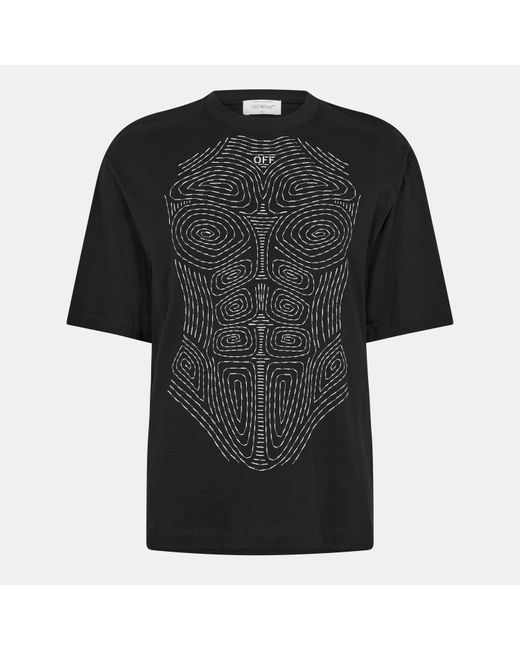 Off-White c/o Virgil Abloh Black Stitch Short Sleeve Contrast Stitch T-Shirt for men
