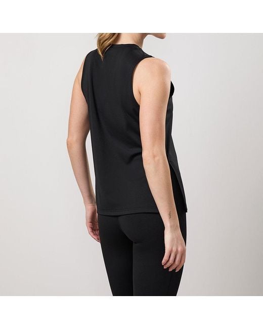 Gym King Black Victory Performance Split Hem Tank
