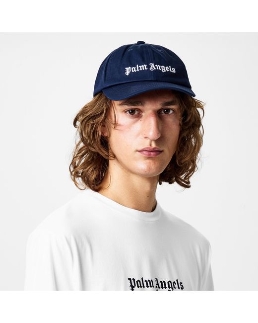 Palm Angels Blue Logo Cap for men