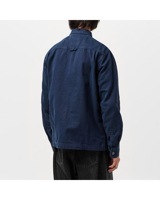 Superdry Blue Canvas Overshirts for men