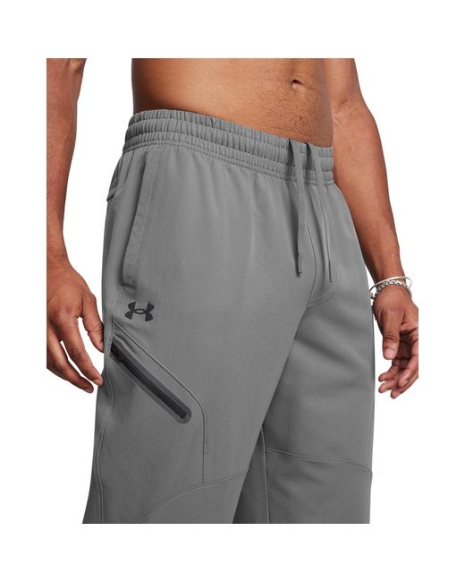 Under Armour Gray Unstoppable Closed Hem Woven Joggers for men