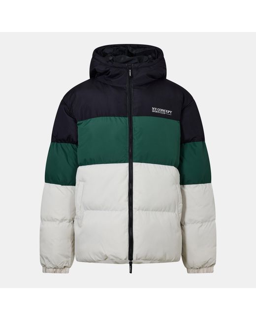 NY Concept Green Adults Block Bubble Puffer Jacket