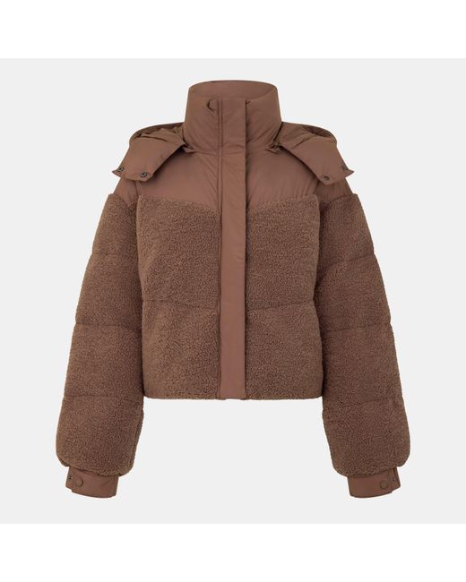 Jack Wills Brown Quilted Short Puffer Jacket