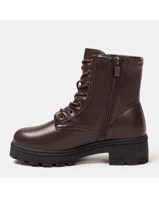 I Saw It First Brown Biker Ankle Boots