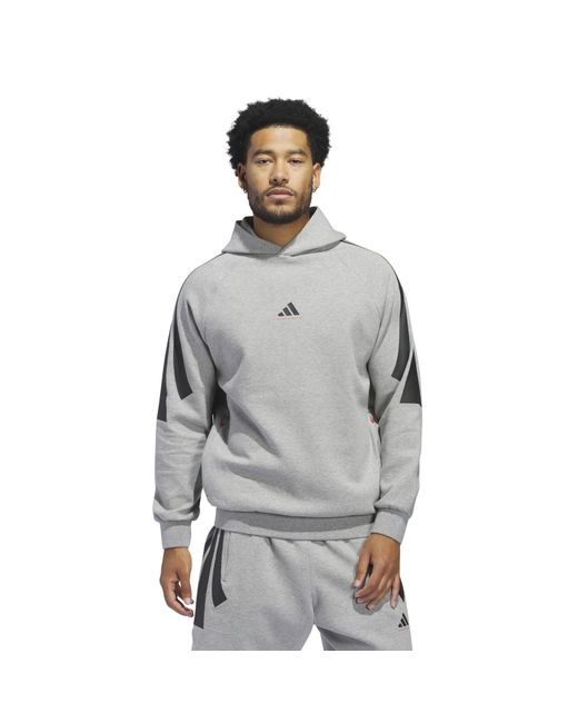Adidas Gray Adi Bb Pk Performance Hoodie for men