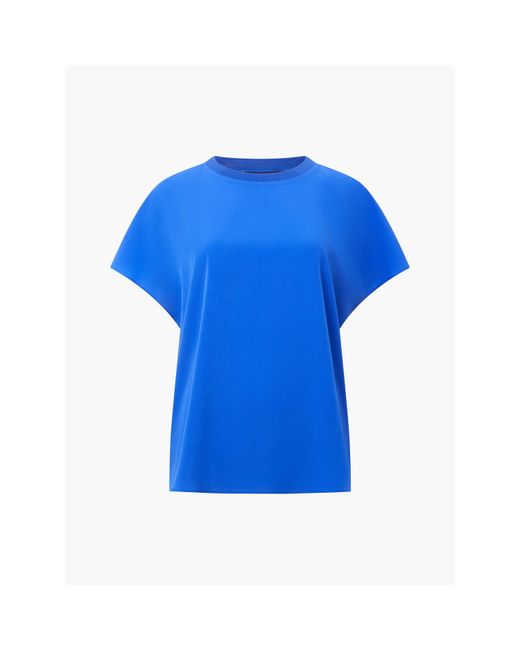 French Connection Blue Crepe Crew Neck T-Shirt