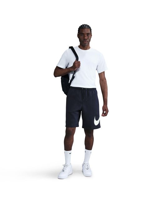 Nike Black Sportswear Club Graphic Shorts for men