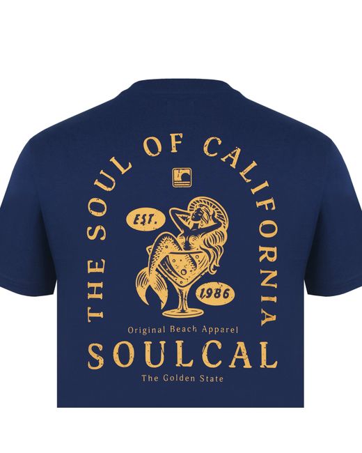 SoulCal & Co California Blue Graphic Print T-Shirt for men