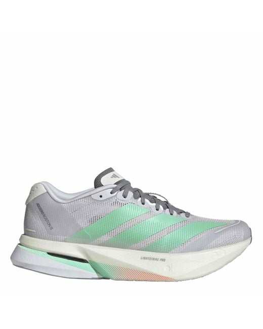 Adidas Green Adizero Boston 13 Road Running Shoes