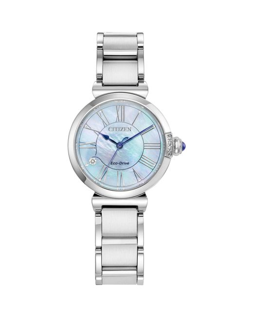 Citizen Metallic Ladies Eco-Drive Diamond Maybell Stainless Steel Watch