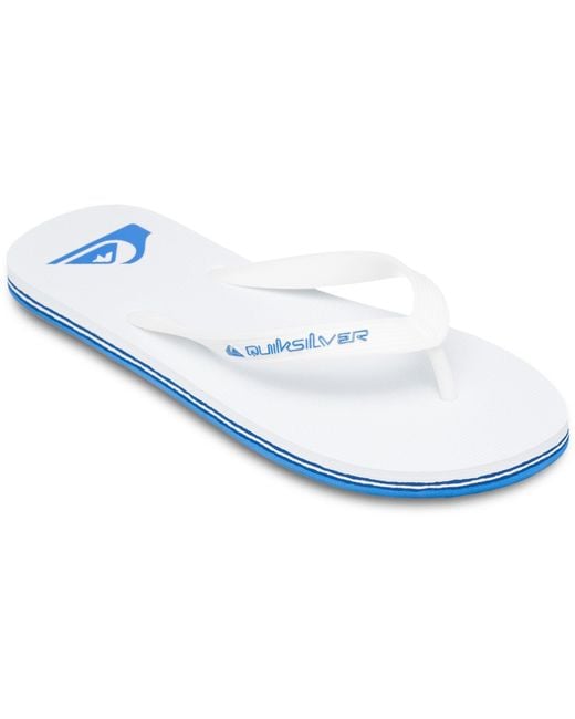 Quiksilver White Molokai Flip Flops for men