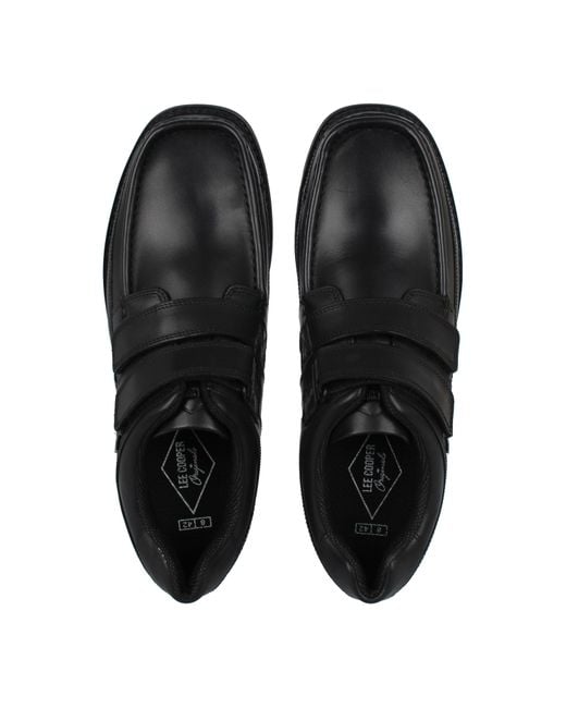 Lee Cooper Black Harrow Hook And Loop Shoes for men