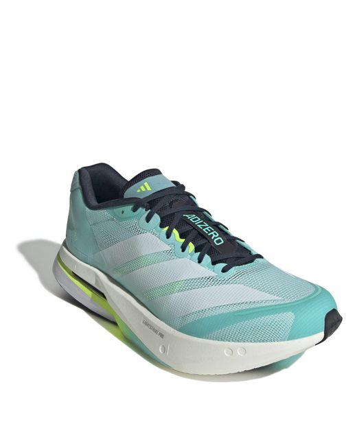 Adidas Green Adizero Boston 13 Road Running Shoes for men