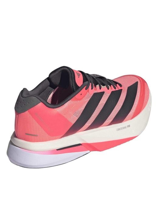 Adidas Red Adizero Boston 13 Road Running Shoes for men