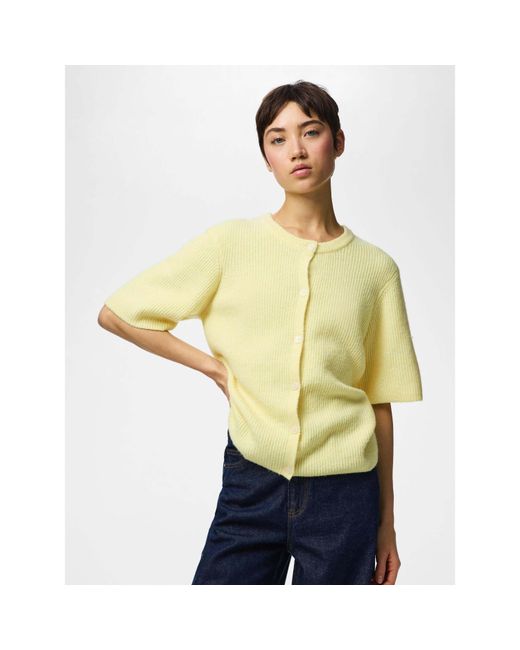 Pieces Yellow Ss O-Neck Knt Ld63