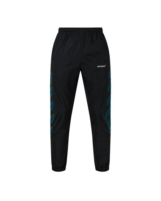 Off-White c/o Virgil Abloh Blue Logo Jogging Bottoms Trousers for men