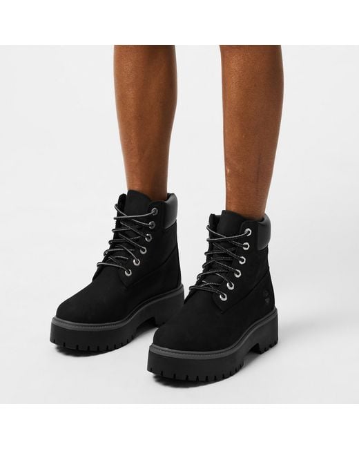 Timberland Black Stone Street Premium Platform Boot