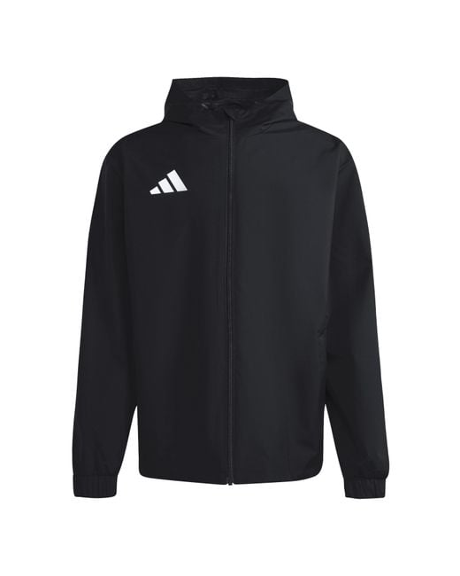 Adidas Blue Entrada 22 All Weather Water And Wind Resistant Rain Anorak for men
