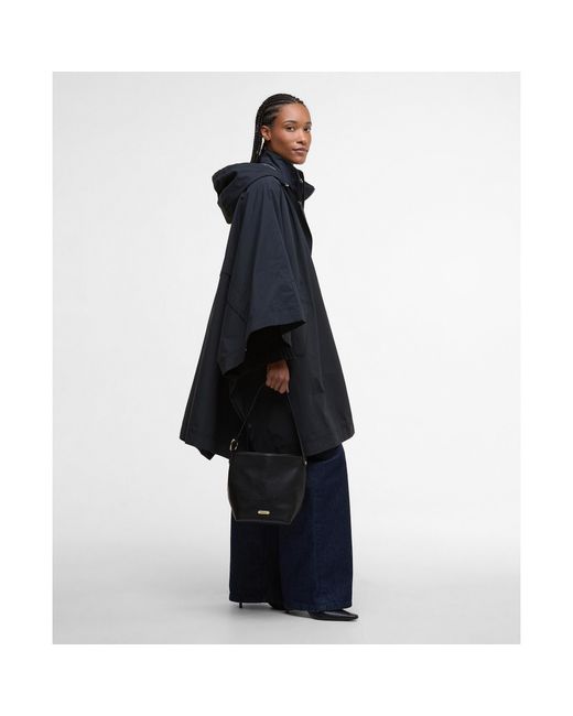 Barbour Black Cedar Leather Bucket Bag