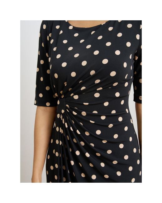 Gina Bacconi Black Harper Jersey Wrap Dress