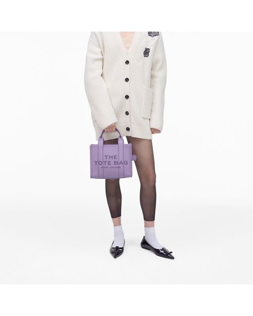 Marc Jacobs Purple Small Leather Tote Bag