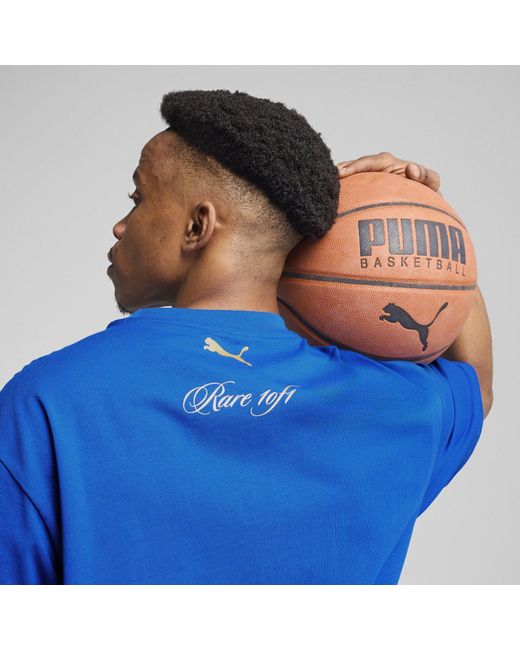 PUMA Blue Oversized T-Shirt for men