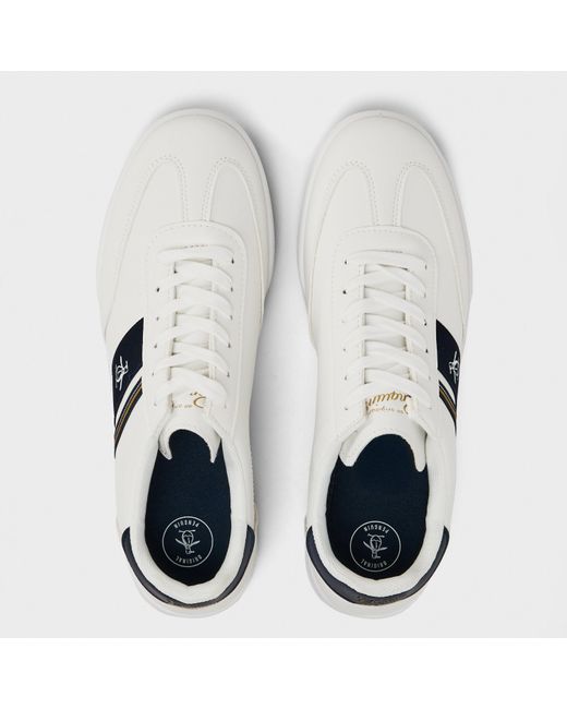 Original Penguin White Gaz Court Trainers for men