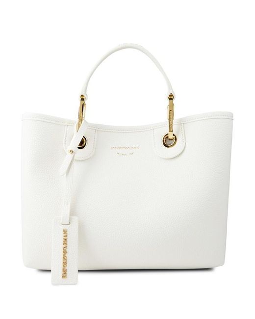 Emporio Armani White Borsa Shopper Bag