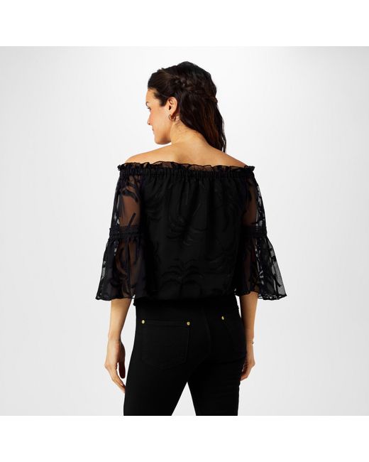 Biba Black Bardot Top