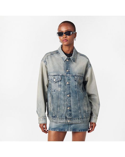 GOOD AMERICAN Blue Os Denim Jacket