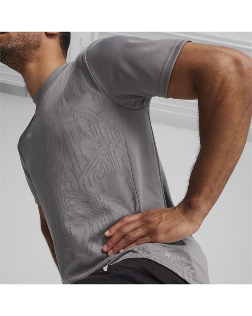 PUMA Gray Teamfinal Training Short-Sleeve Performance T-Shirt for men
